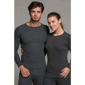 Thermoform Soft Antrasit Uzun Kol Erkek Fanila