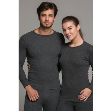 Thermoform Soft Antrasit Uzun Kol Erkek Fanila