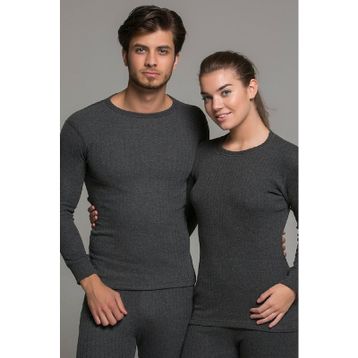 Thermoform Soft Antrasit Uzun Kol Erkek Fanila