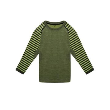 Thermoform Ultimate Merino Yeşil Çocuk Seamless Termal Sweatshirt