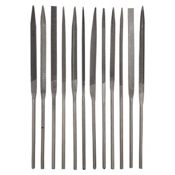 Three Files 14 cm 12 Parça Saatçi Eğe Seti