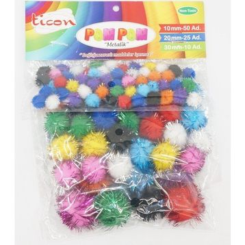Ticon 10-20-30 mm Karışık Ponpon