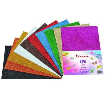 Ticon 20x30 10'lu Karışık Renk Simli Eva