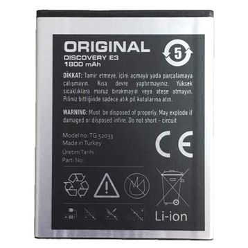 Tiger General Mobile Discovery E3 1800mAh Uyumlu Batarya