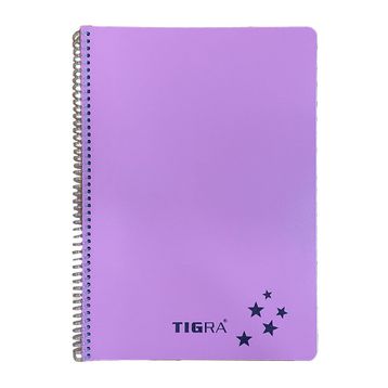 Tigra P.P Kapak 120 Yaprak A4 Çizgili Td 120ç Pembe Spiralli Defter