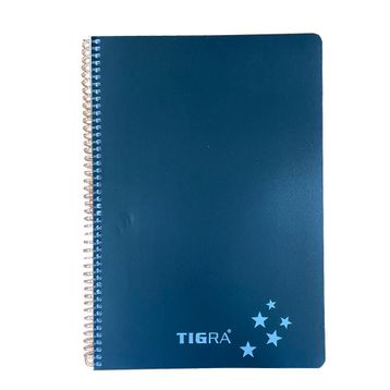Tigra P.P Kapak 60 Yaprak A4 Kareli Td 060 Siyah Spiralli Defter