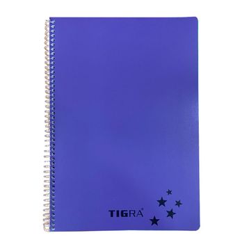 Tigra P.P Kapak 96 Yaprak A4 Kareli Td 096 Mor Spiralli Defter