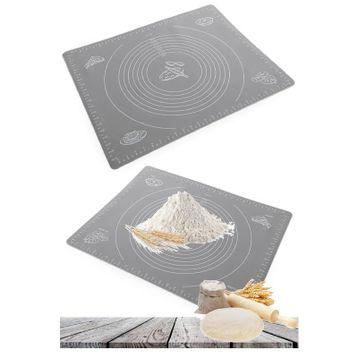 Tilbe Home Gri Silikon Hamur Açma Matı