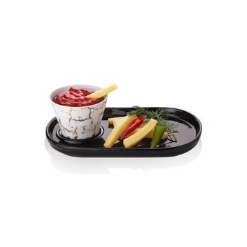 Tilbe Home Konik Sosluk ve Oval Sunum Tabağı