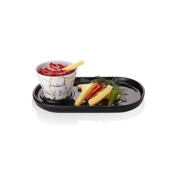 Tilbe Home Konik Sosluk ve Oval Sunum Tabağı