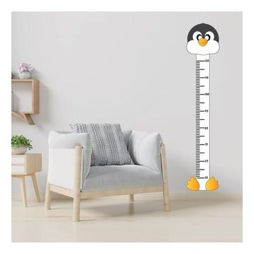 Tilki Dünyası 3109 Sevimli Penguen Boy Cetveli Duvar Sticker