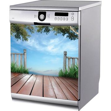 Tilki Dünyası BLSK0030 Harika Doğa Manzarası Bulaşık Makinası Stickerı