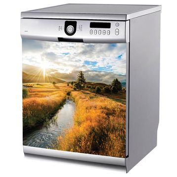 Tilki Dünyası BLSK0030 Harika Doğa Manzarası Bulaşık Makinası Stickerı