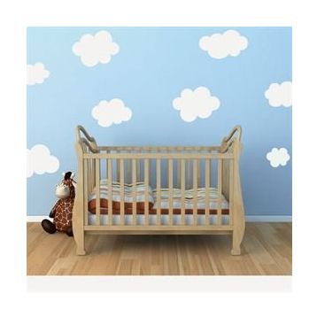 Tilki Dünyası Dekoratif Bulutlar Bebek ve Çocuk Odası Duvar Sticker