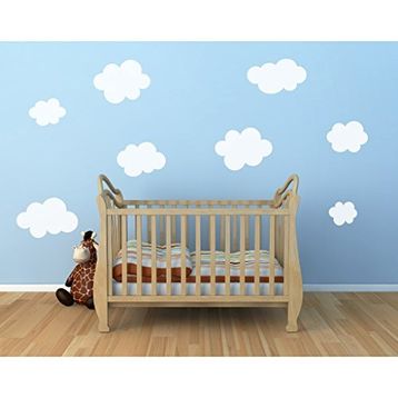 Tilki Dünyası Dekoratif Bulutlar Bebek ve Çocuk Odası Duvar Sticker
