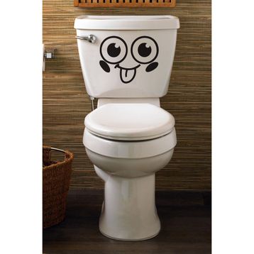 Tilki Dünyası Gülen Yüz Klozet Kapağı ve Banyo Sticker