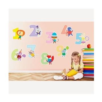 Tilki Dünyası Sevimli Sayılar Sticker