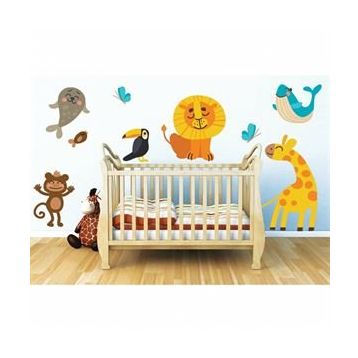 Tilki Dünyası TILKI-3058 Sevimli Hayvanlar Alemi SHA06 Duvar Sticker