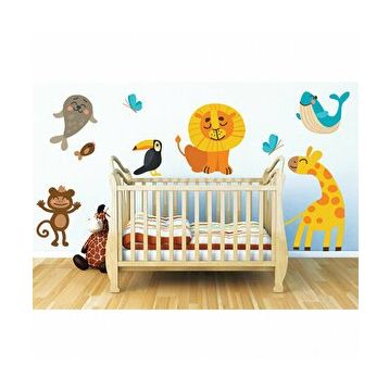 Tilki Dünyası TILKI-3058 Sevimli Hayvanlar Alemi SHA06 Duvar Sticker