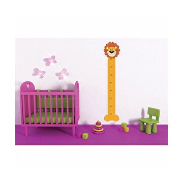 Tilki Dünyası TILKI-3105 Sevimli Aslan Boy Cetveli Duvar Sticker