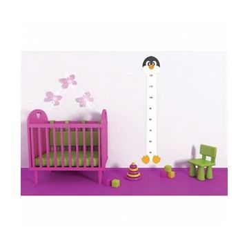 Tilki Dünyası TILKI-3109 Sevimli Penguen Boy Cetveli Duvar Sticker