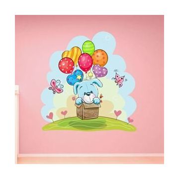 Tilki Dünyası TILKI-74817 Sevimli Yavru Köpek Dekoratif Çocuk Odası Duvar Sticker