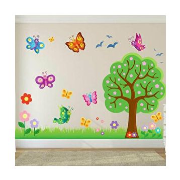 Tilki Dünyası TILKI-74929 Kelebekler ve Doğa Konsept Bebek ve Çocuk Odası Duvar Sticker