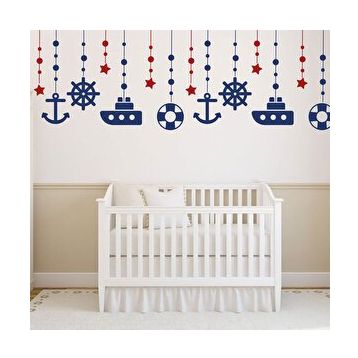 Tilki Dünyası TILKI-74953 Kaptan Olacak Çocuk XL Denizci Bebek ve Çocuk Odası Duvar Sticker