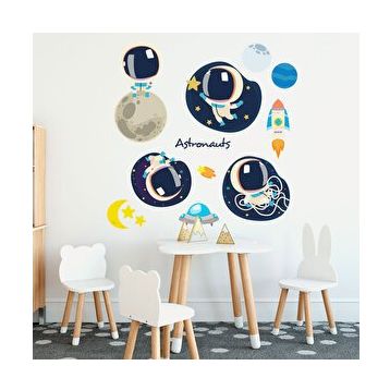 Tilki Dünyası TILKI-76286 Astronot Sticker Serisi Çocuk Odası Duvar Sticker