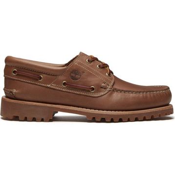 Timberland Authentic 3-Eye TB0A2PDQAMX1 Kahverengi El Dikişi Hakiki Deri Erkek Tekne Ayakkabısı
