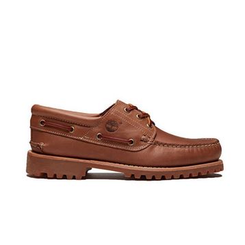 Timberland Authentic 3-Eye TB0A2PDQAMX1 Kahverengi El Dikişi Hakiki Deri Erkek Tekne Ayakkabısı