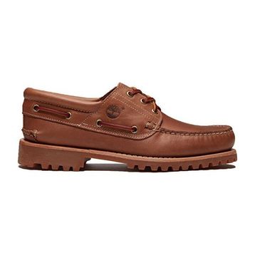 Timberland Authentic 3-Eye TB0A2PDQAMX1 Kahverengi El Dikişi Hakiki Deri Erkek Tekne Ayakkabısı