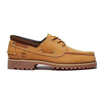 Timberland Authentic 3-Eye TB0A41Z77541 Wheat Sarı Nubuk Deri Erkek Tekne Ayakkabısı