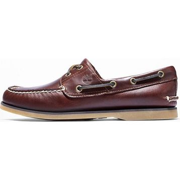 Timberland C25077 Root Beer Smooth 2 Eye Bordo Erkek Boat Ayakkabı