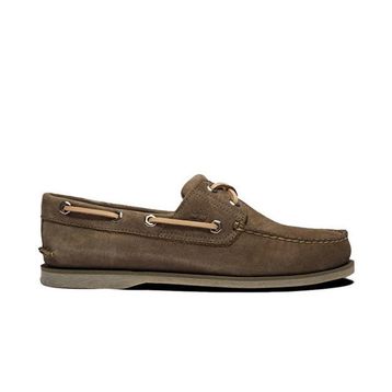 Timberland Classic Boat TB0A4187EO81 Olive Yeşil Nubuk Deri Erkek Tekne Ayakkabısı