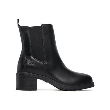 Timberland Dalston Vibe Mid Chelsea TB0A25B1015 Jet Black Siyah Deri Kadın Bot