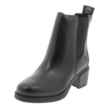 Timberland Dalston Vibe Mid Chelsea TB0A25B1015 Jet Black Siyah Deri Kadın Bot