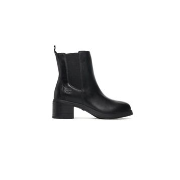 Timberland Dalston Vibe Mid Chelsea TB0A25B1015 Jet Black Siyah Deri Kadın Bot