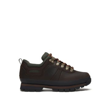 Timberland Euro Hiker Low Lace Up TB0A5P79W011 Dark Brown Kahverengi Deri Kadın Trekking Ayakkabısı