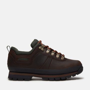 Timberland Euro Hiker Low Lace Up TB0A5P79W011 Dark Brown Kahverengi Deri Kadın Trekking Ayakkabısı