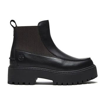 Timberland Stone Street Mid Chelsea TB0A5TGPW021 Black Siyah Deri Kadın Bot
