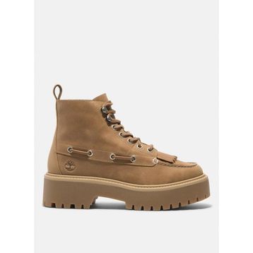Timberland Stone Street Mid Lace Up TB0A27YZEN11 Krem Deri Kadın Bot