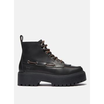 Timberland Stone Street Mid Lace Up TB0A27YZW021 Black Siyah Deri Kadın Bot