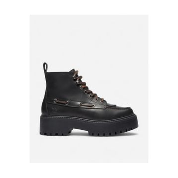 Timberland Stone Street Mid Lace Up TB0A27YZW021 Black Siyah Deri Kadın Bot