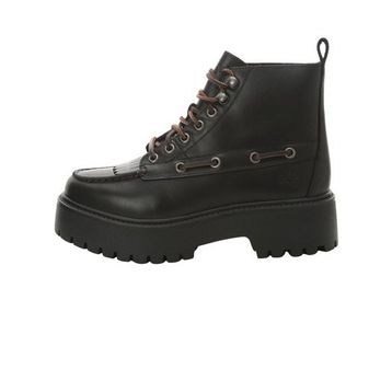 Timberland Stone Street Mid Lace Up TB0A27YZW021 Black Siyah Deri Kadın Bot
