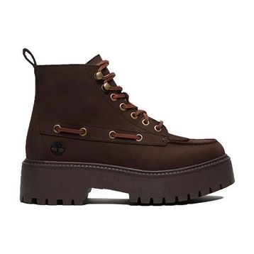 Timberland Stone Street Mid Lace Up TB0A27YZW071 Dark Brown Kahverengi Nubuk Kadın Bot