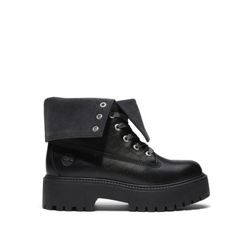 Timberland Stone Street Platform Mid TB0A5SAHW021 Black Full Grain Siyah Deri Kadın Bot