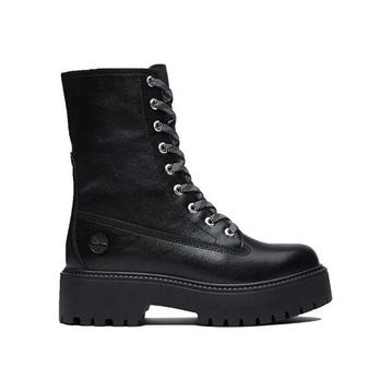 Timberland Stone Street Platform Mid TB0A5SAHW021 Black Full Grain Siyah Deri Kadın Bot