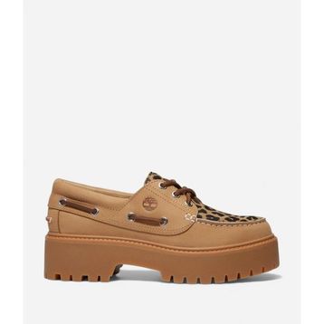 Timberland Stone Street Platform TB0A2GVFEN31 Medium Beige Bej Platform Taban Nubuk Deri Kadın Tekne Ayakkabısı