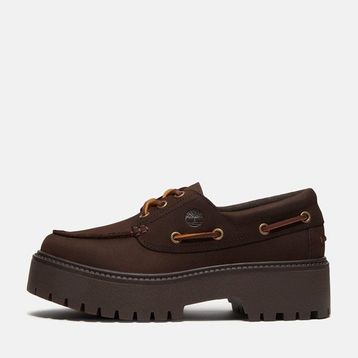 Timberland Stone Street Platform TB0A2GVFW071 Koyu Kahverengi Platform Taban Nubuk Deri Kadın Tekne Ayakkabısı